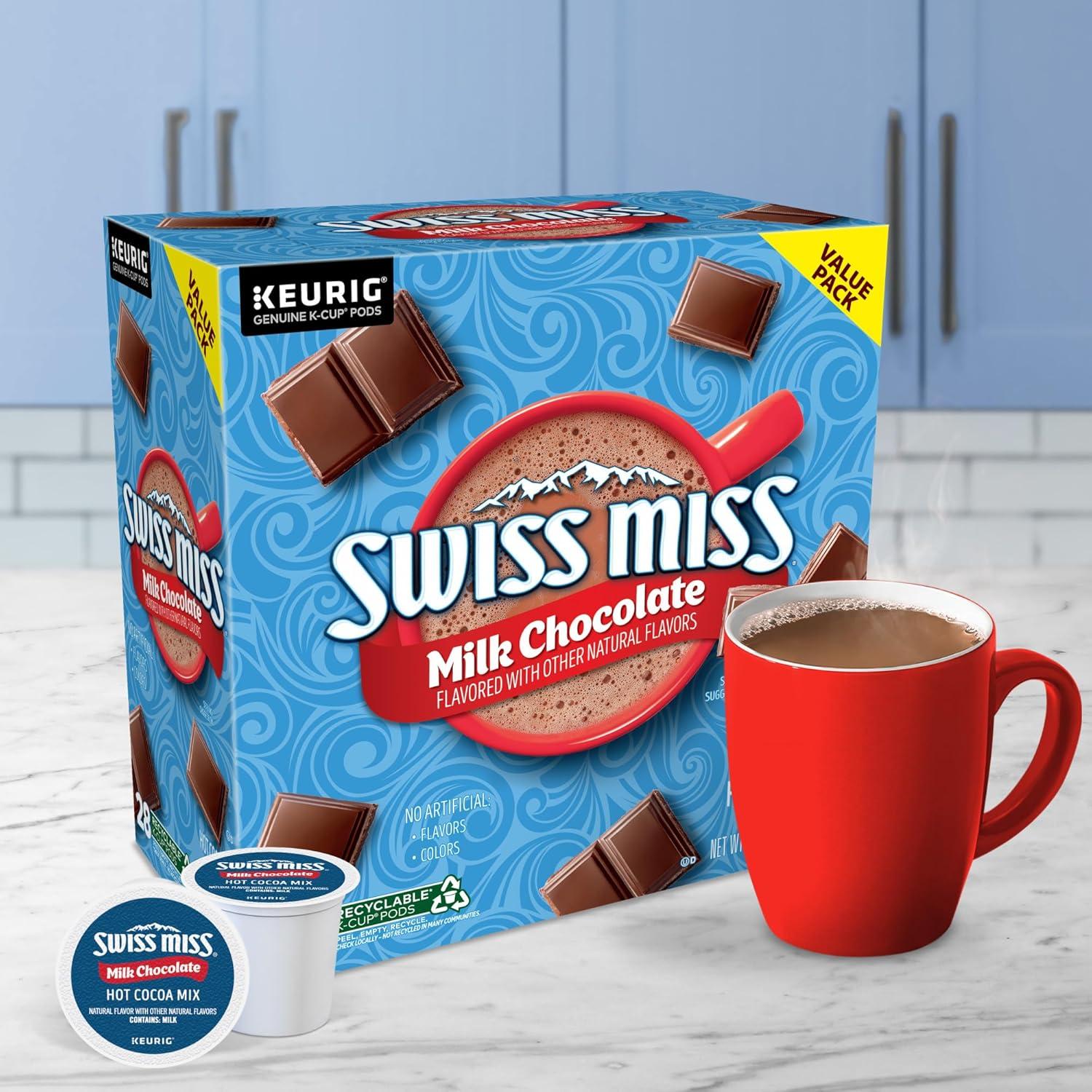 imageSwiss Miss Peppermint Hot Cocoa Keurig SingleServe KCup Pods 60 Count 6 Packs of 10Milk Chocolate