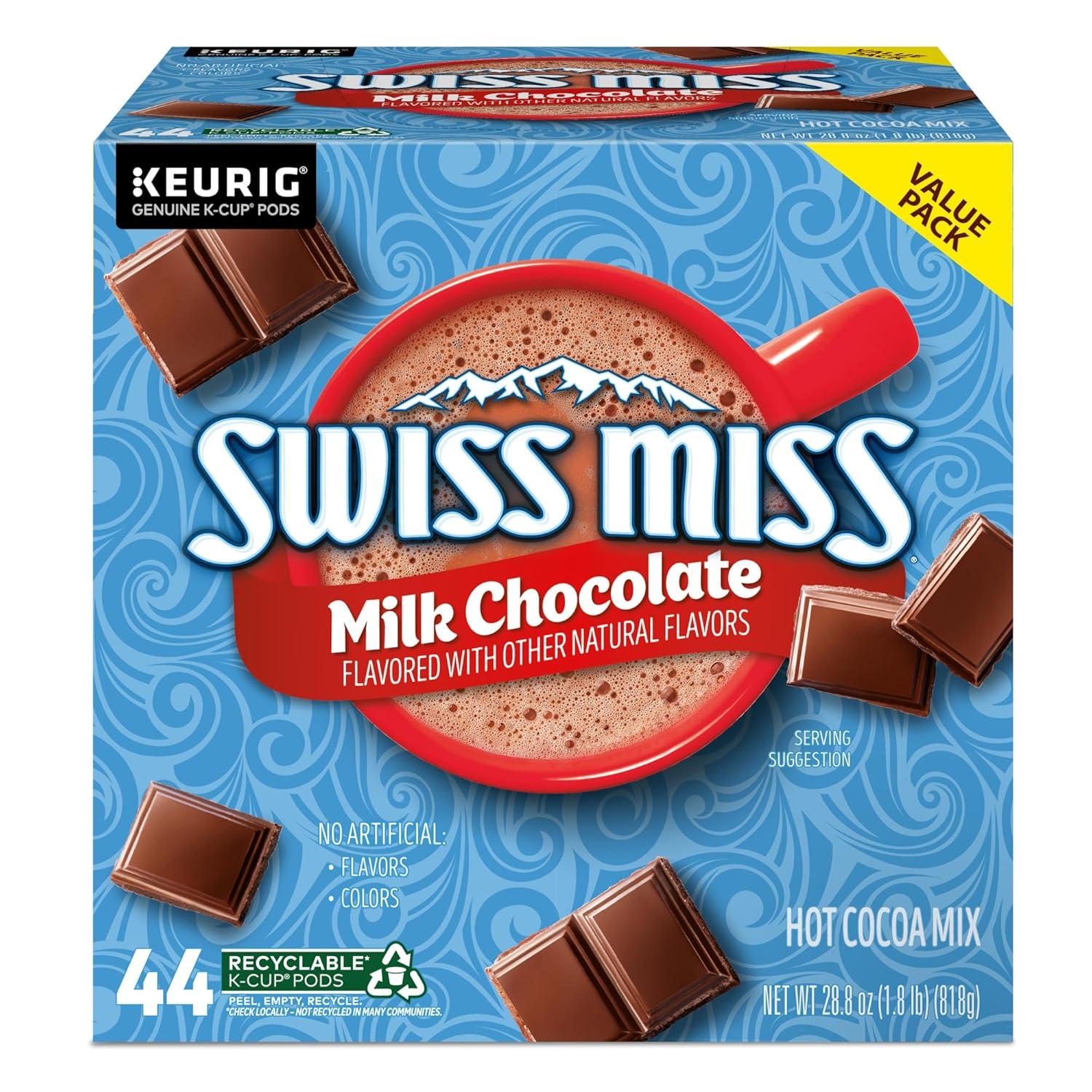 imageSwiss Miss Peppermint Hot Cocoa Keurig SingleServe KCup Pods 60 Count 6 Packs of 10Milk Chocolate