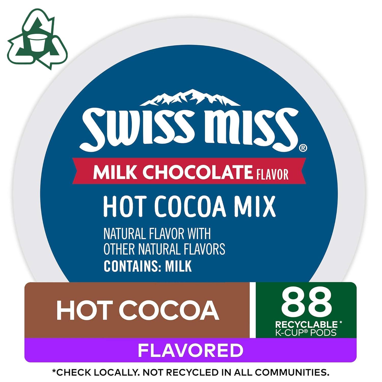 imageSwiss Miss Peppermint Hot Cocoa Keurig SingleServe KCup Pods 60 Count 6 Packs of 10Milk Chocolate