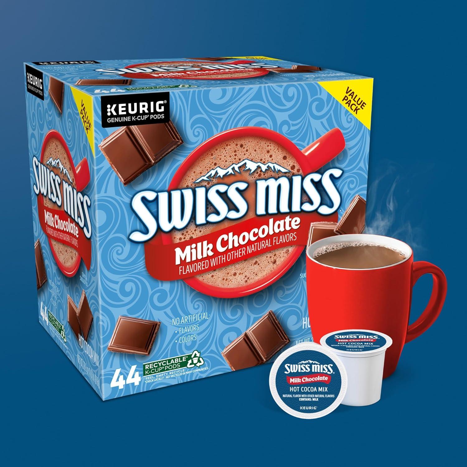 imageSwiss Miss Peppermint Hot Cocoa Keurig SingleServe KCup Pods 60 Count 6 Packs of 10Milk Chocolate