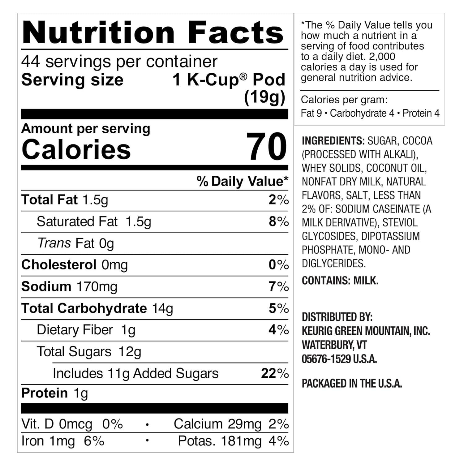 imageSwiss Miss Peppermint Hot Cocoa Keurig SingleServe KCup Pods 60 Count 6 Packs of 10Milk Chocolate