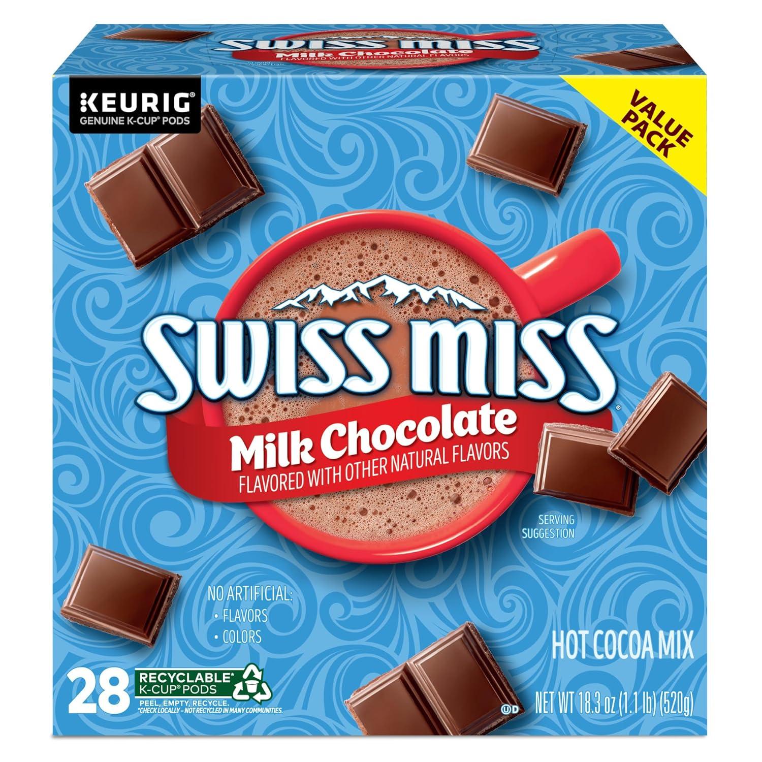 imageSwiss Miss Peppermint Hot Cocoa Keurig SingleServe KCup Pods 60 Count 6 Packs of 10Milk Chocolate