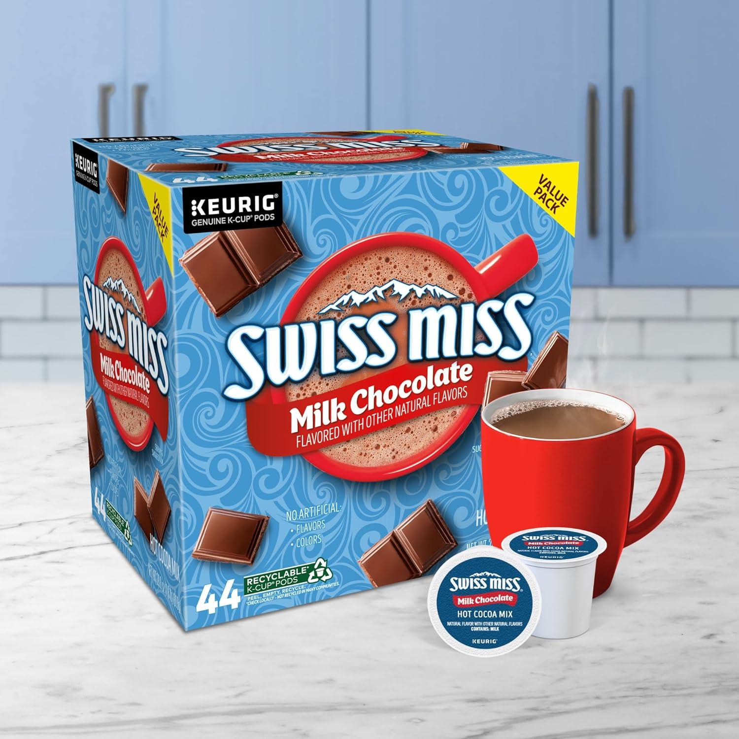 imageSwiss Miss Peppermint Hot Cocoa Keurig SingleServe KCup Pods 60 Count 6 Packs of 10Milk Chocolate