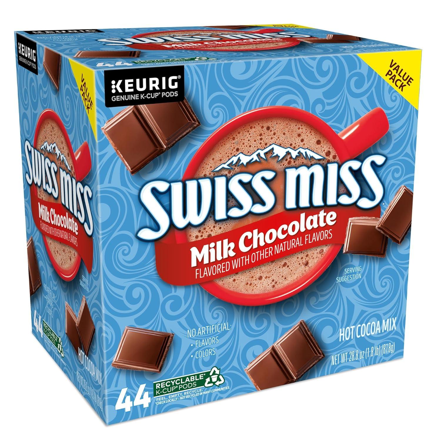 imageSwiss Miss Peppermint Hot Cocoa Keurig SingleServe KCup Pods 60 Count 6 Packs of 10Milk Chocolate