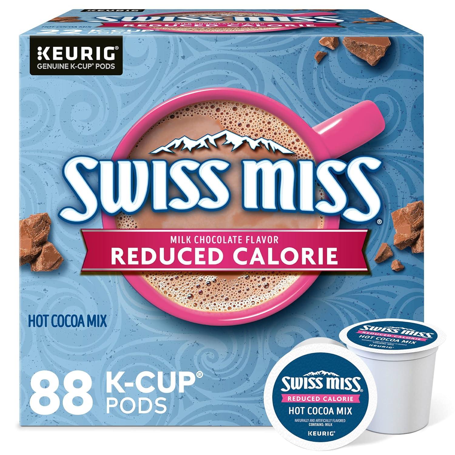 imageSwiss Miss Peppermint Hot Cocoa Keurig SingleServe KCup Pods 60 Count 6 Packs of 10Reduced Calorie
