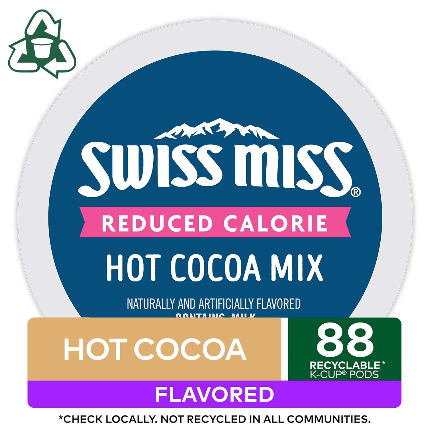 imageSwiss Miss Peppermint Hot Cocoa Keurig SingleServe KCup Pods 60 Count 6 Packs of 10Reduced Calorie
