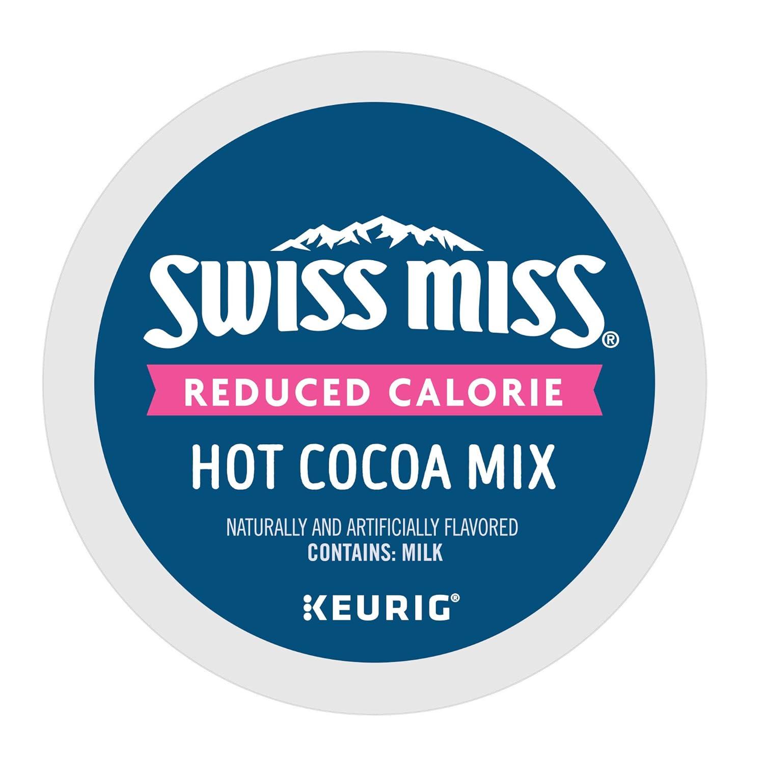 imageSwiss Miss Peppermint Hot Cocoa Keurig SingleServe KCup Pods 60 Count 6 Packs of 10Reduced Calorie