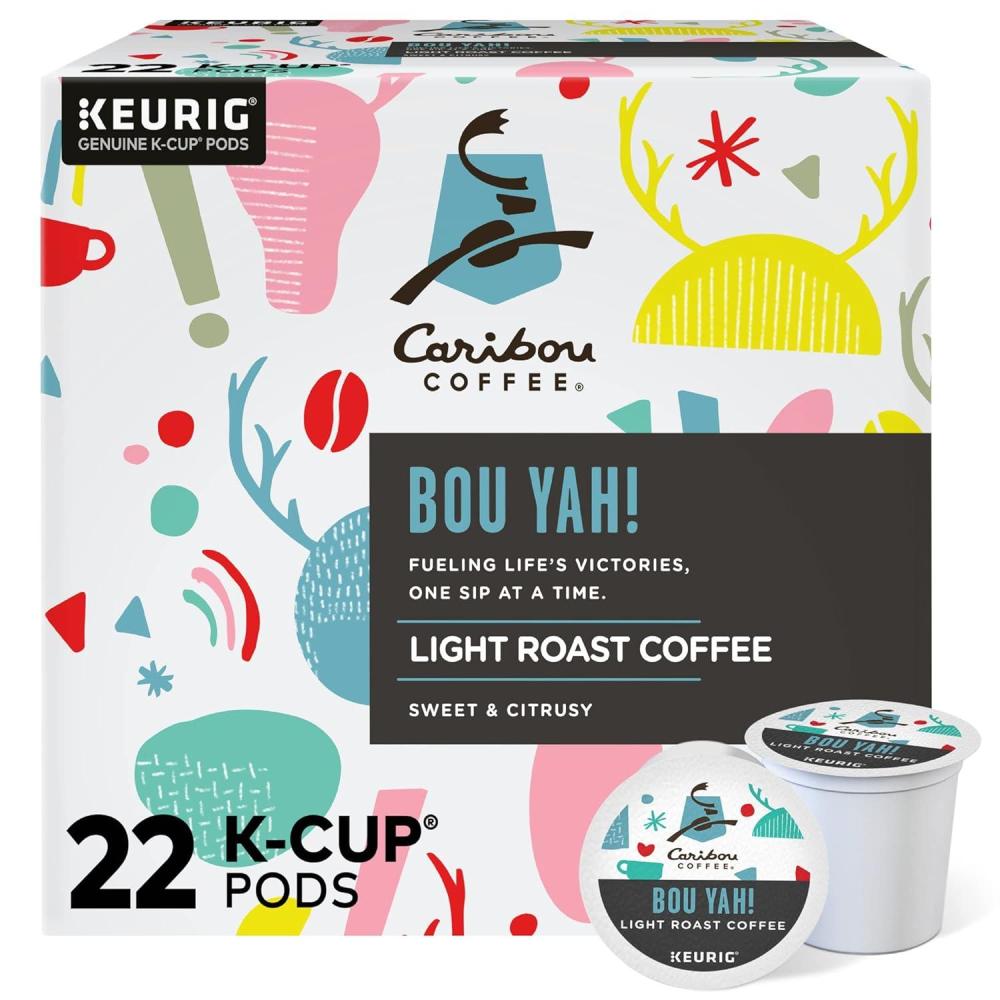 imageCaribou Coffee Reindeer Blend SingleServe Keurig KCup Pods Dark Roast Coffee Pods 88 CountBouYah