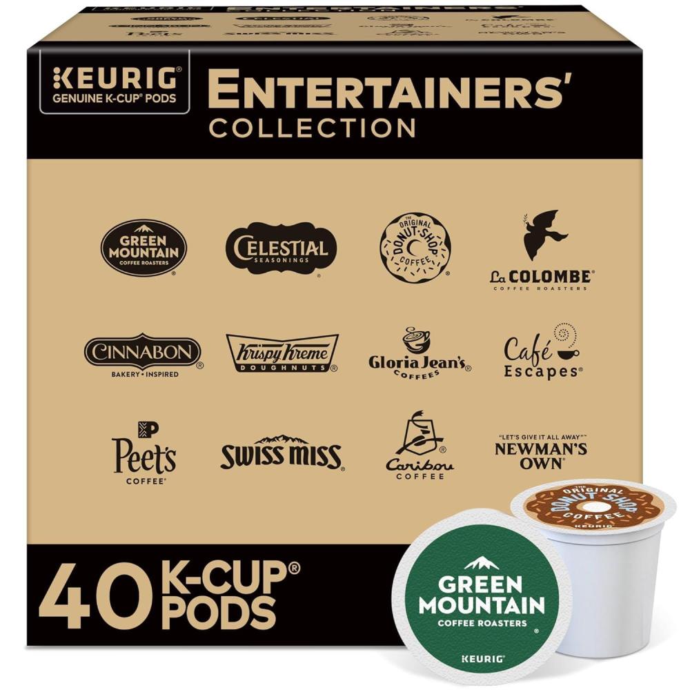 imageKeurig Flavored Coffee Variety Pack Keurig Single Serve KCup Pods 40ctEntertainers Collection Variety