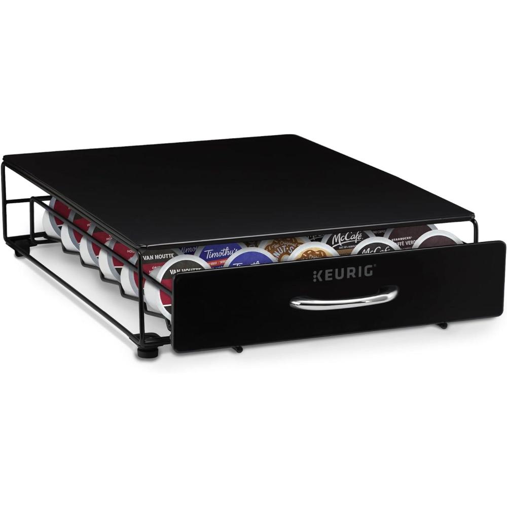 imageKeurig Under Brewer Storage Drawer Coffee Pod Storage Holds Upto 35 Keurig KCup Pods BlackHolds up to 35 Keurig KCup Pods
