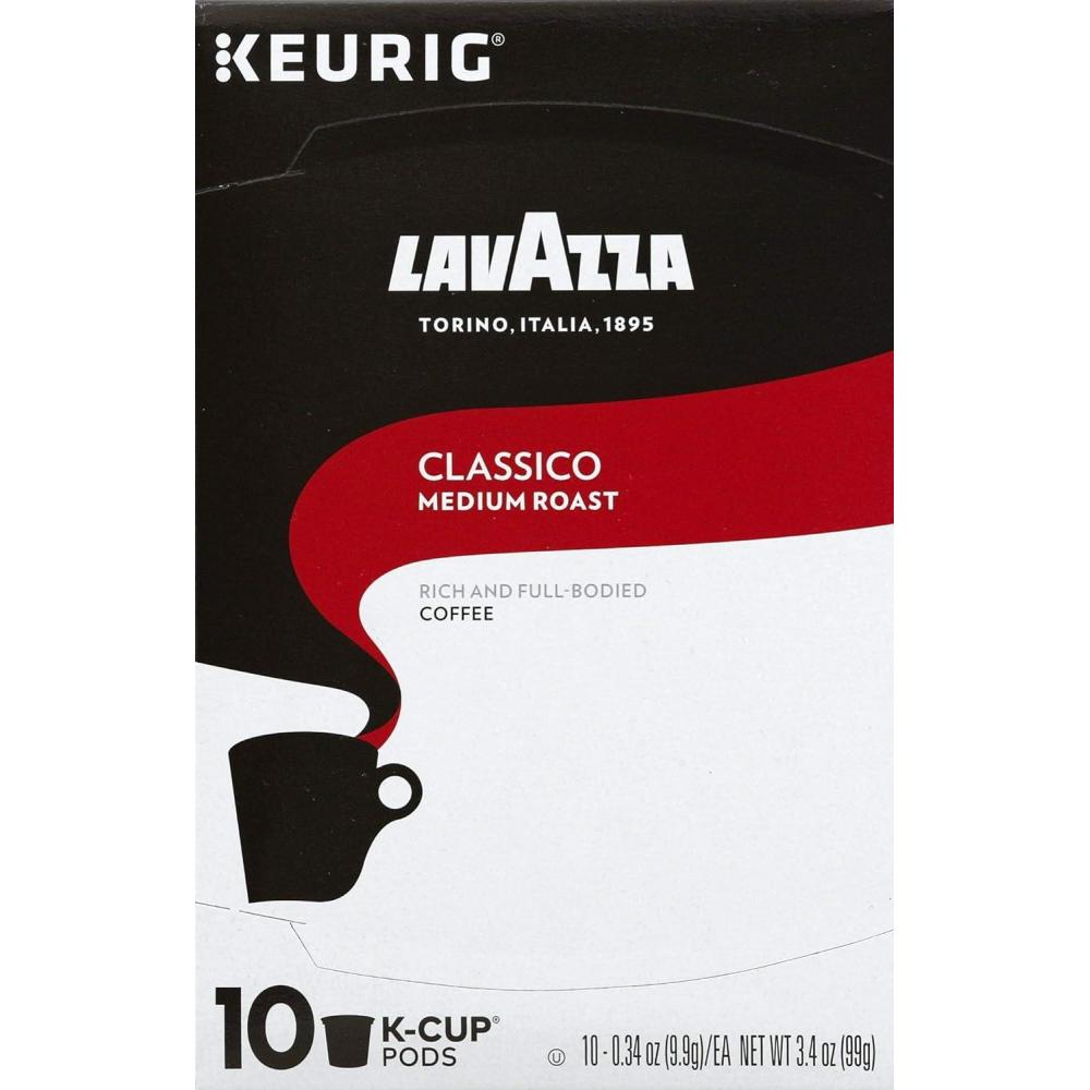 imageLavazza Dolcevita Classico SingleServe Keurig KCup Pods Medium Roast Coffee 60Count Box 6 Packs of 10Amaretto