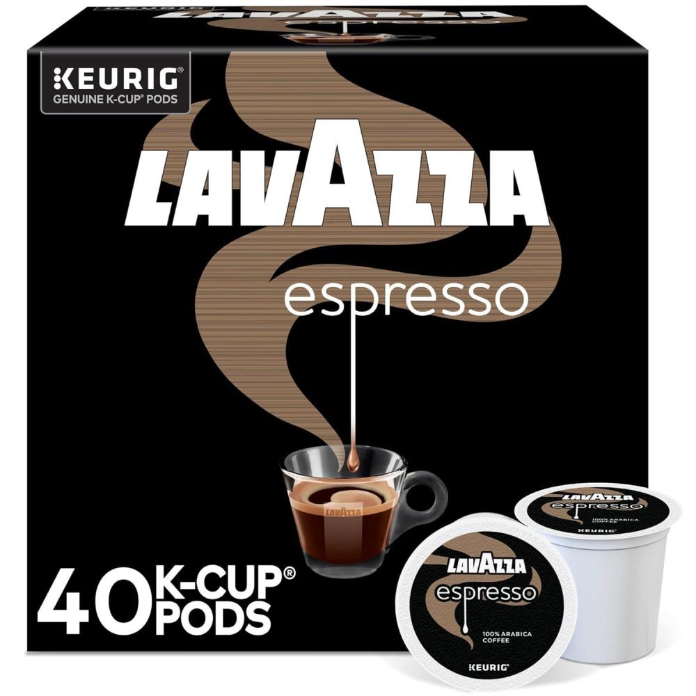 imageLavazza Espresso SingleServe Keurig KCup Pods Medium Roast Coffee 60Count Box 6 Packs of 10Espresso Italiano