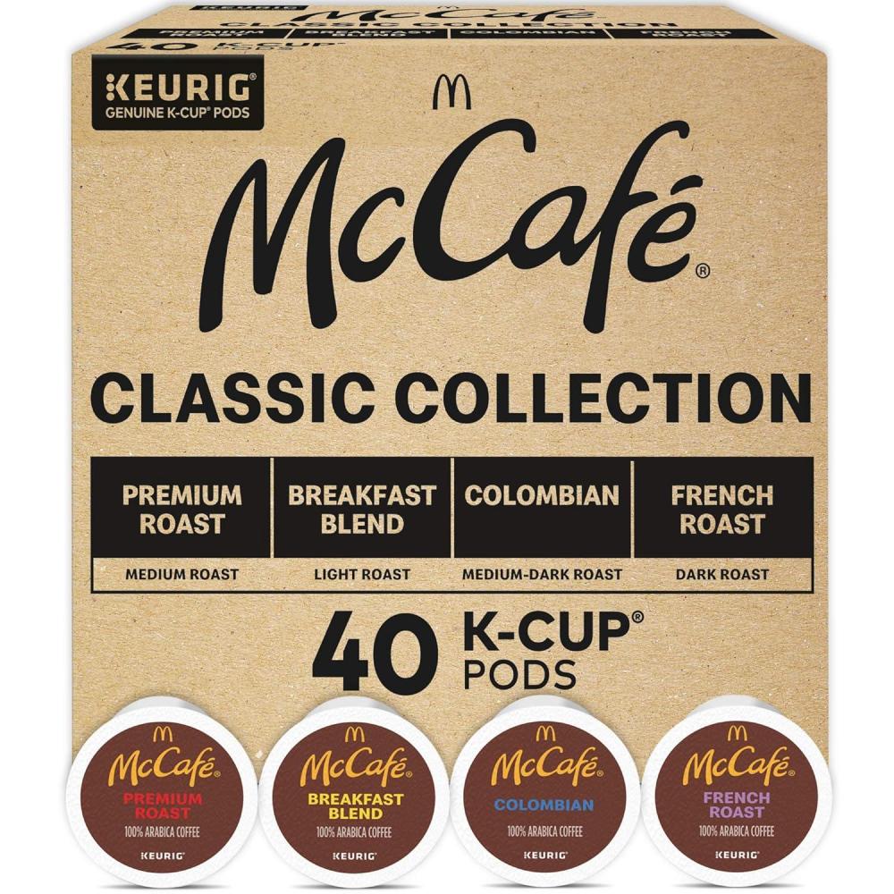 imageMcCafe Classic Collection SingleServe Coffee KCup Pods Classic Collection Variety Pack 40 Count40 Count Pack of 1
