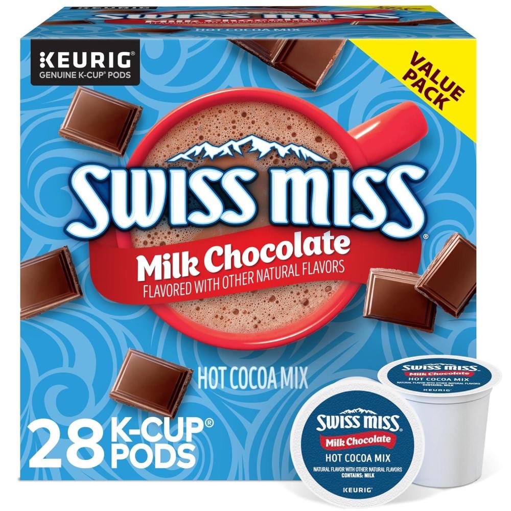 imageSwiss Miss Peppermint Hot Cocoa Keurig SingleServe KCup Pods 60 Count 6 Packs of 10Milk Chocolate