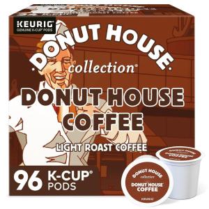 Donut House Collection Donut House Coffee Keurig Single-Serve K-Cup Pods, Light Roast Coffee, 96 Count(Donut House)