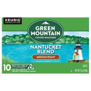 Green Mountain Coffee Roasters Colombia Select, Keurig Single Serve K-Cup Pods, Medium Roast Coffee, 60 Count, (6 Packs of 10)(Nantucket Blend)