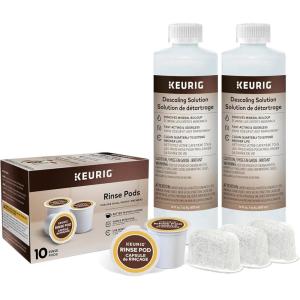 Keurig Brewer Maintenance Kit, Includes Descaling Solution, Water Filter Cartridges & Rinse Pods, Compatible with Keurig Classic/1.0 & 2.0 K-Cup Pod Coffee Makers, 14 count(Kit)