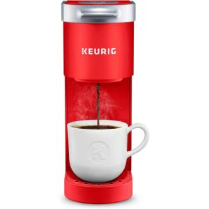 Keurig K-Mini Single Serve K-Cup Pod Coffee Maker, 6 to 12oz Brew size, with Cord Storage, Perfect for Small Spaces, Poppy Red