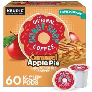 The Original Donut Shop Peppermint Bark Keurig Single-Serve K-Cup Pods, Light Roast Coffee, 60 Count(Caramel Apple Pie)