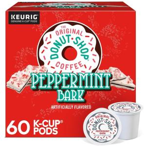 The Original Donut Shop Peppermint Bark Keurig Single-Serve K-Cup Pods, Light Roast Coffee, 60 Count(Peppermint Bark)