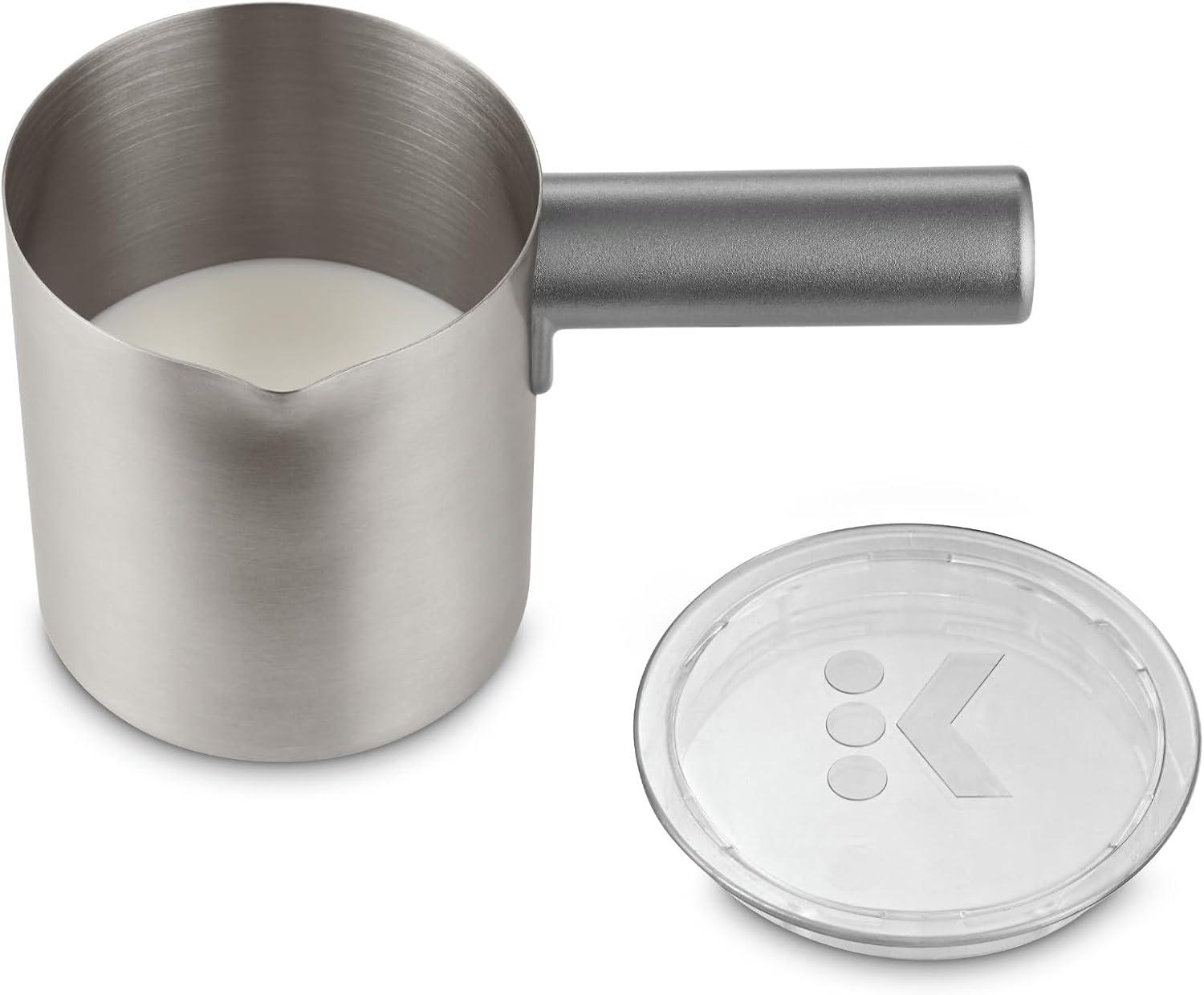 imageKeurig KCaf Milk Frother Cup Replacement Part or Extra80 milliliters Hot and Cold Frothing Compatible with Keurig KCaf Coffee Makers Only NickelNickel