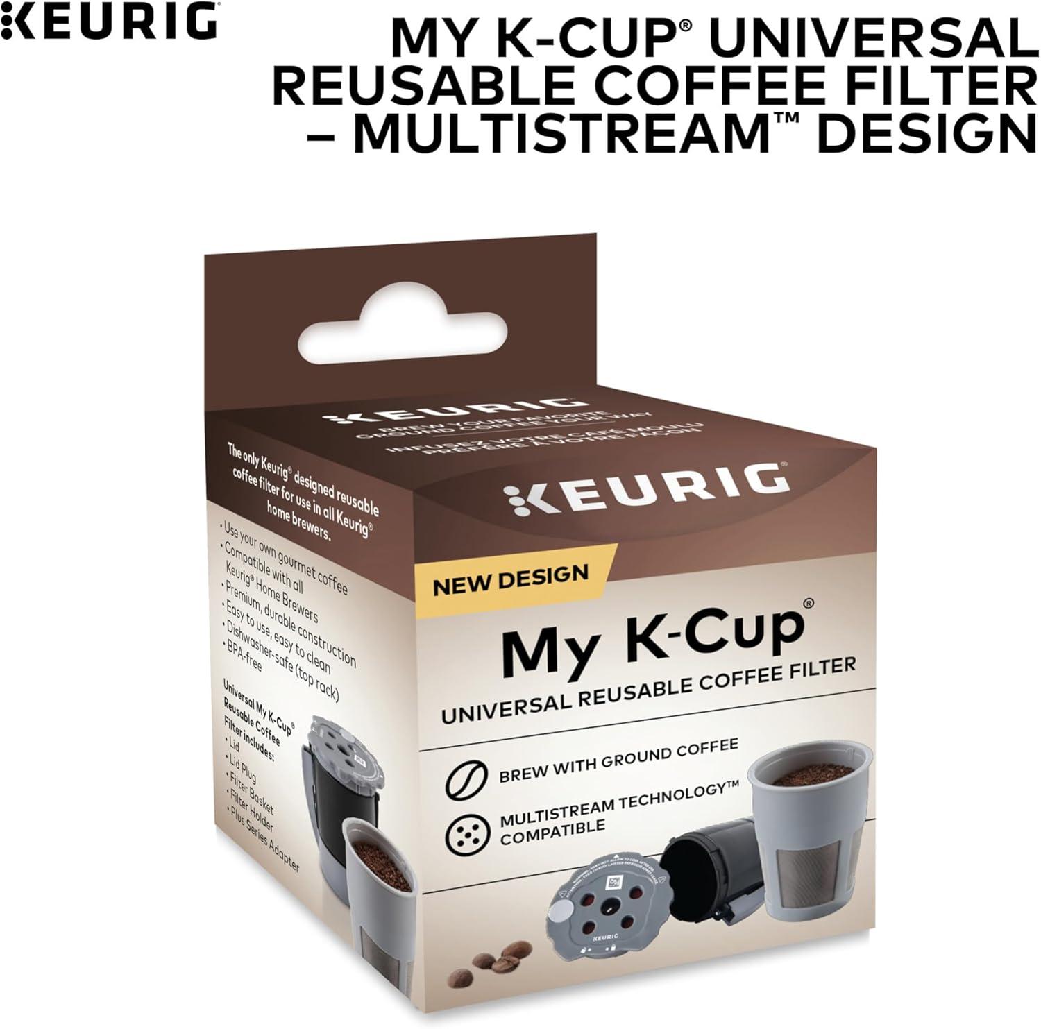 imageKeurig My KCup Reusable Filter MultiStream Technology Gray Packaging May Vary1 Count