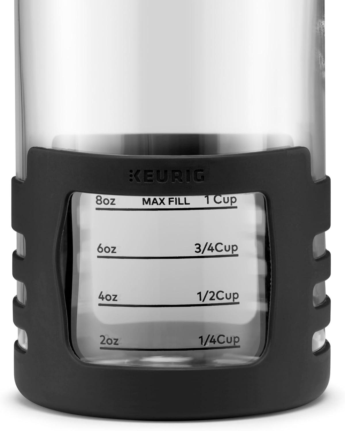 imageKeurig SimpleCafe Frother Rechargeable Handheld Milk Frother for Lattes Cappuccinos amp Iced Coffee USB Cord Included MicrowaveSafe Frothing Cup Hot amp Cold Foam Maker