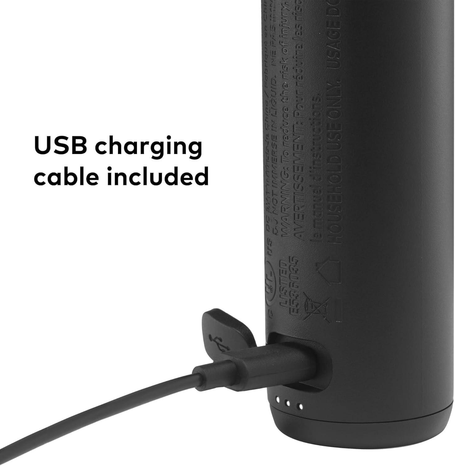 imageKeurig SimpleCafe Frother Rechargeable Handheld Milk Frother for Lattes Cappuccinos amp Iced Coffee USB Cord Included MicrowaveSafe Frothing Cup Hot amp Cold Foam Maker