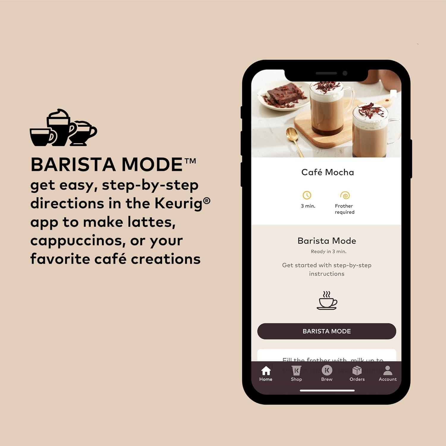 imageKeurig SimpleCafe Frother Rechargeable Handheld Milk Frother for Lattes Cappuccinos amp Iced Coffee USB Cord Included MicrowaveSafe Frothing Cup Hot amp Cold Foam Maker