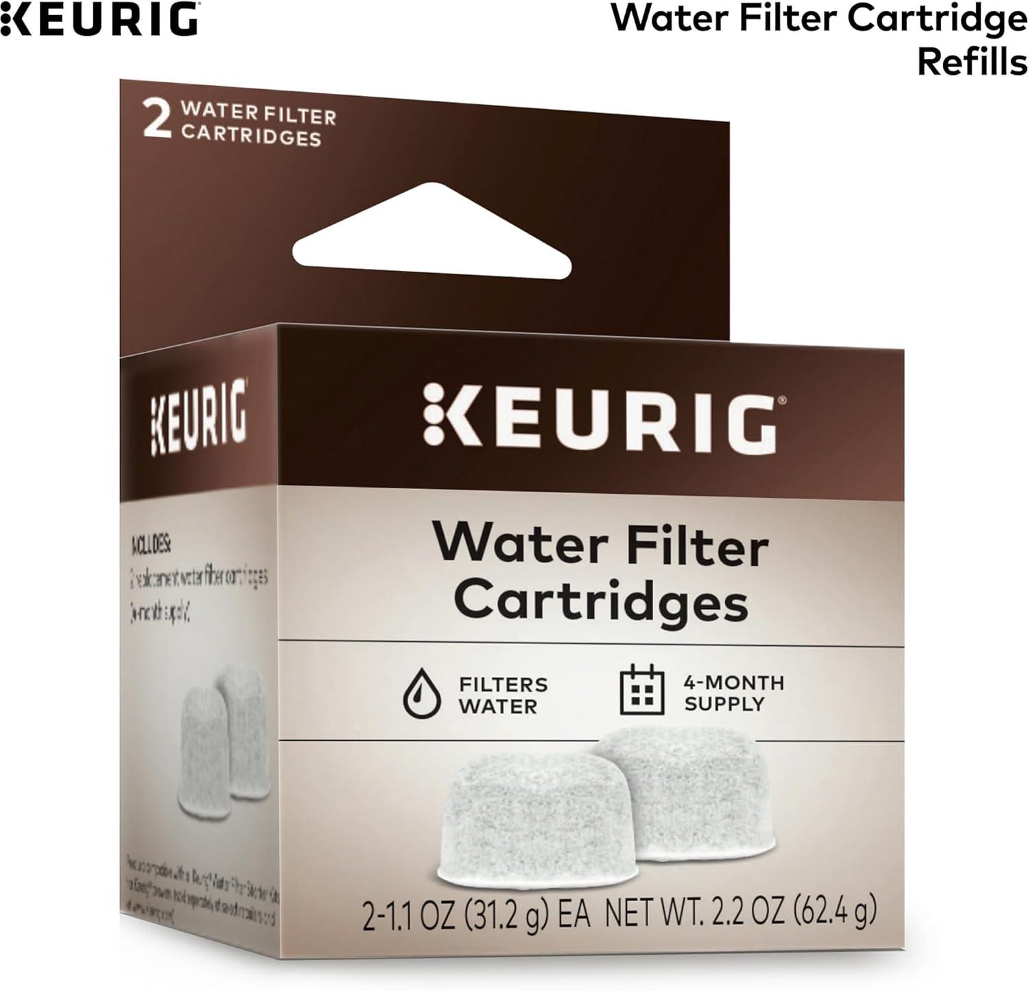 imageKeurig Water Filter Refill Cartridges Replacement Water Filter Cartridges Compatible with 20 KCup Pod Coffee Makers 2 Count2 Count Pack of 1