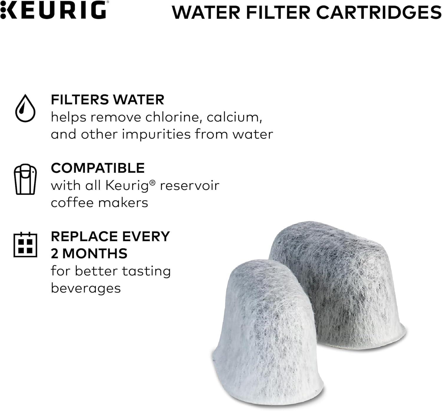 imageKeurig Water Filter Refill Cartridges Replacement Water Filter Cartridges Compatible with 20 KCup Pod Coffee Makers 2 Count2 Count Pack of 12