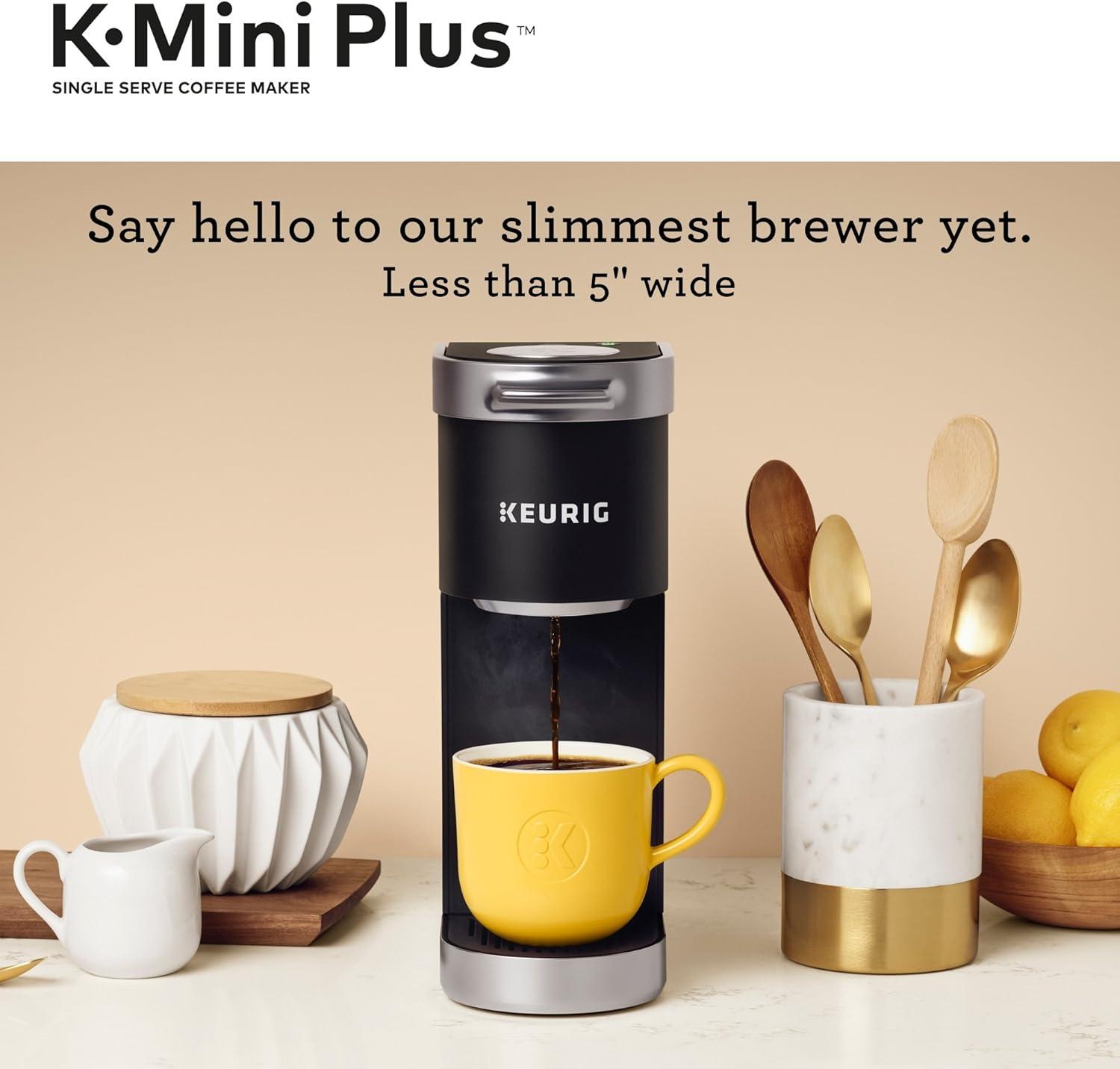 imageKeurig KMini Plus Single Serve Coffee Maker with Green Mountain Breakfast Blend Coffee Pods 32 count