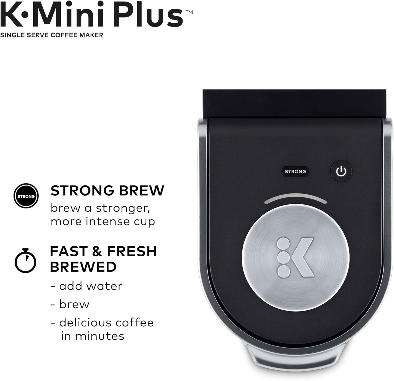 imageKeurig KMini Plus Single Serve Coffee Maker with Green Mountain Breakfast Blend Coffee Pods 32 count