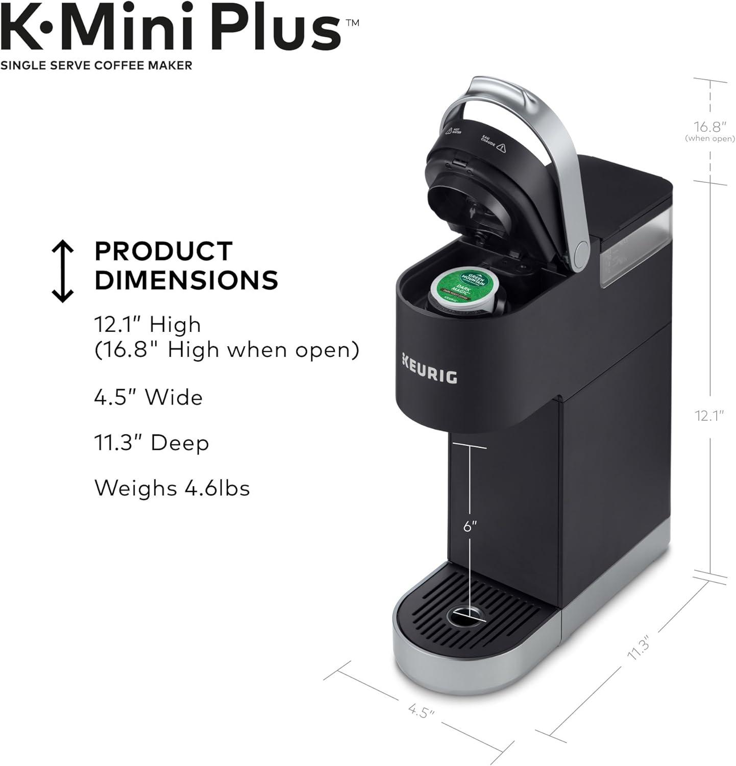 imageKeurig KMini Plus Single Serve Coffee Maker with Green Mountain Breakfast Blend Coffee Pods 32 count