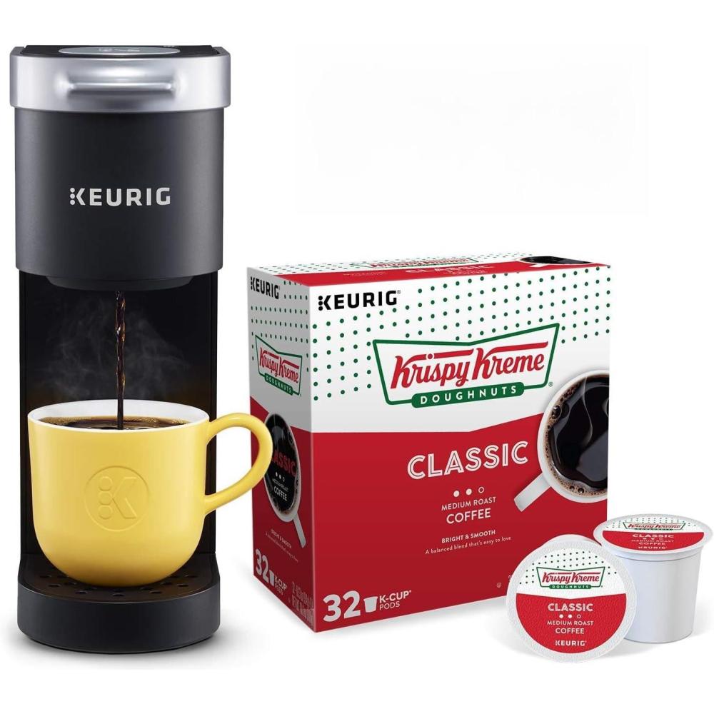 imageKeurig KMini Single Serve Coffee Maker with Krispy Kreme Coffee Pods 32 count
