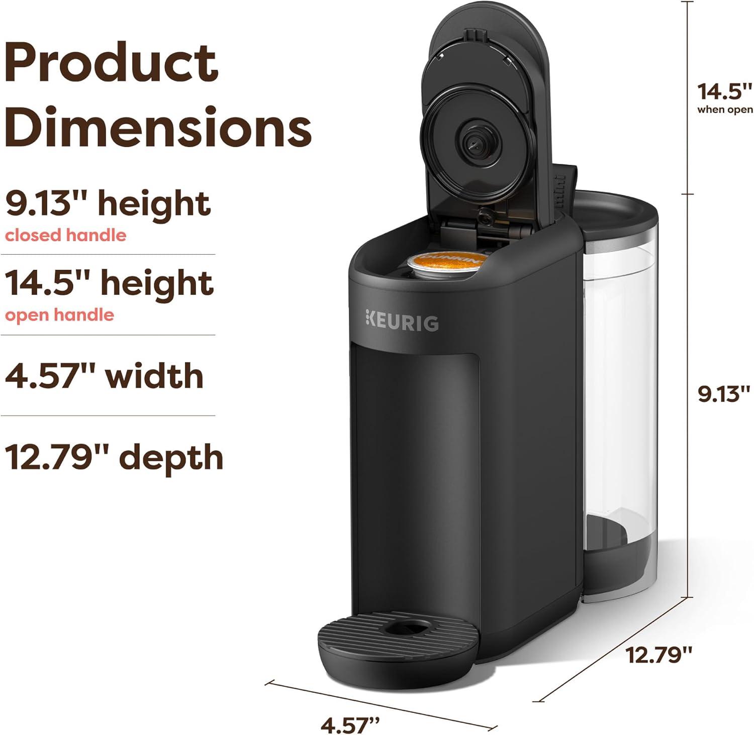 imageKeurig KMini Mate Plus SingleServe KCup Pod Coffee Maker Compact 3 Cup Sizes Brew Over Ice and Strong Button Features 50 oz Removable Reservoir Matte BlackBlack