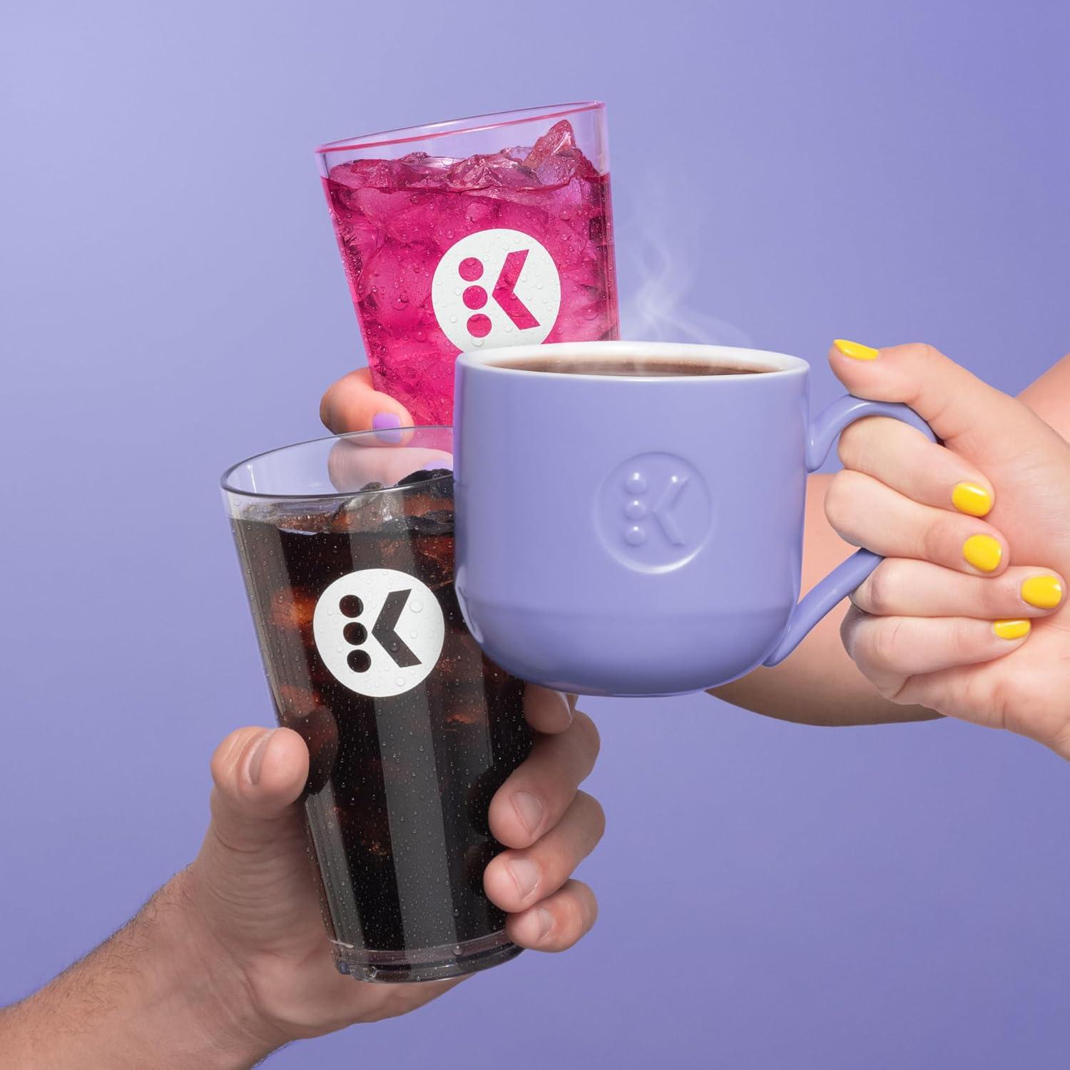 imageKeurig KMini Mate Plus SingleServe KCup Pod Coffee Maker Compact 3 Cup Sizes Brew Over Ice and Strong Button Features 50 oz Removable Reservoir Matte BlackWild Orchid