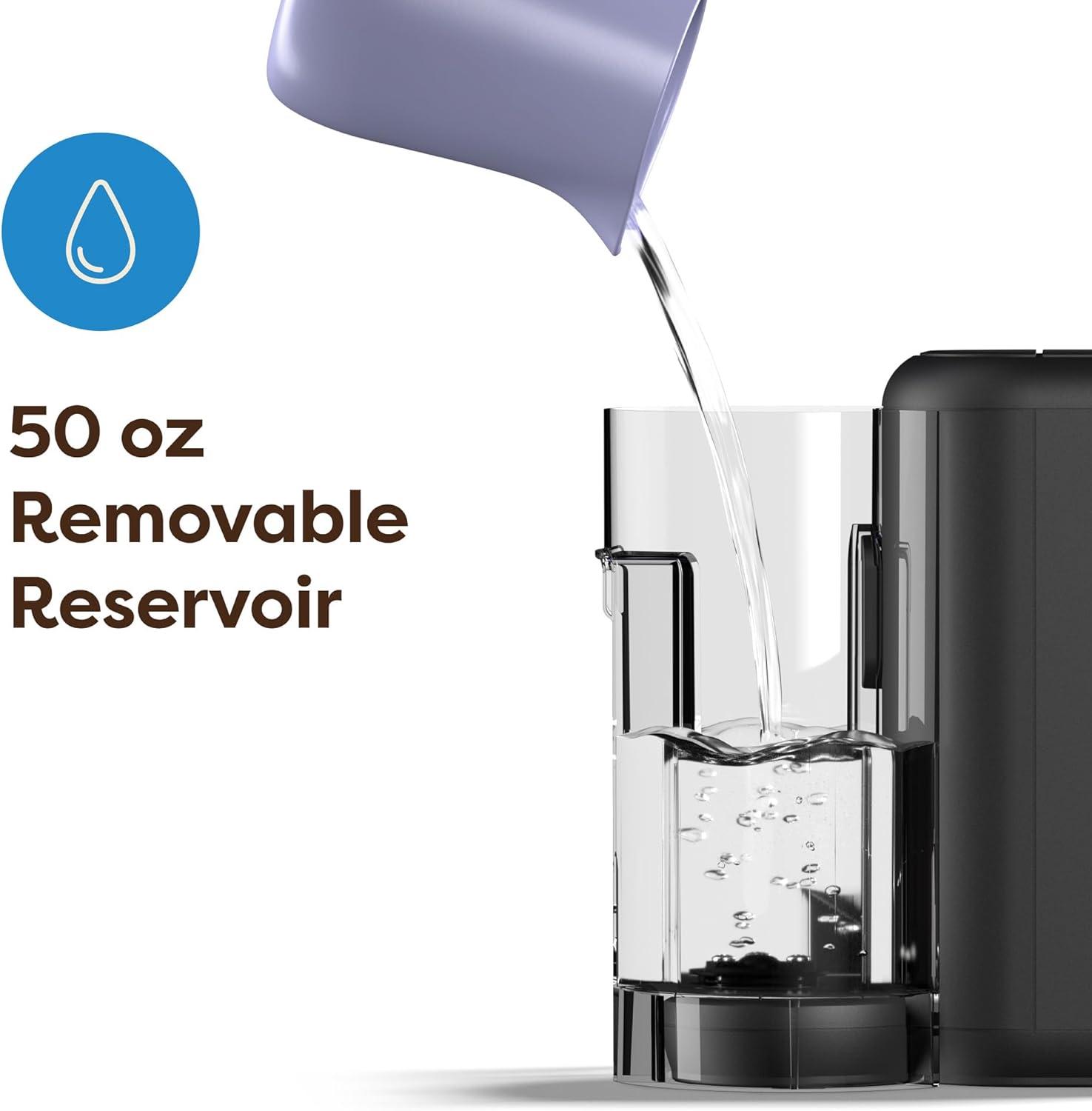 imageKeurig KMini Mate Plus SingleServe KCup Pod Coffee Maker Compact 3 Cup Sizes Brew Over Ice and Strong Button Features 50 oz Removable Reservoir Matte BlackBlack