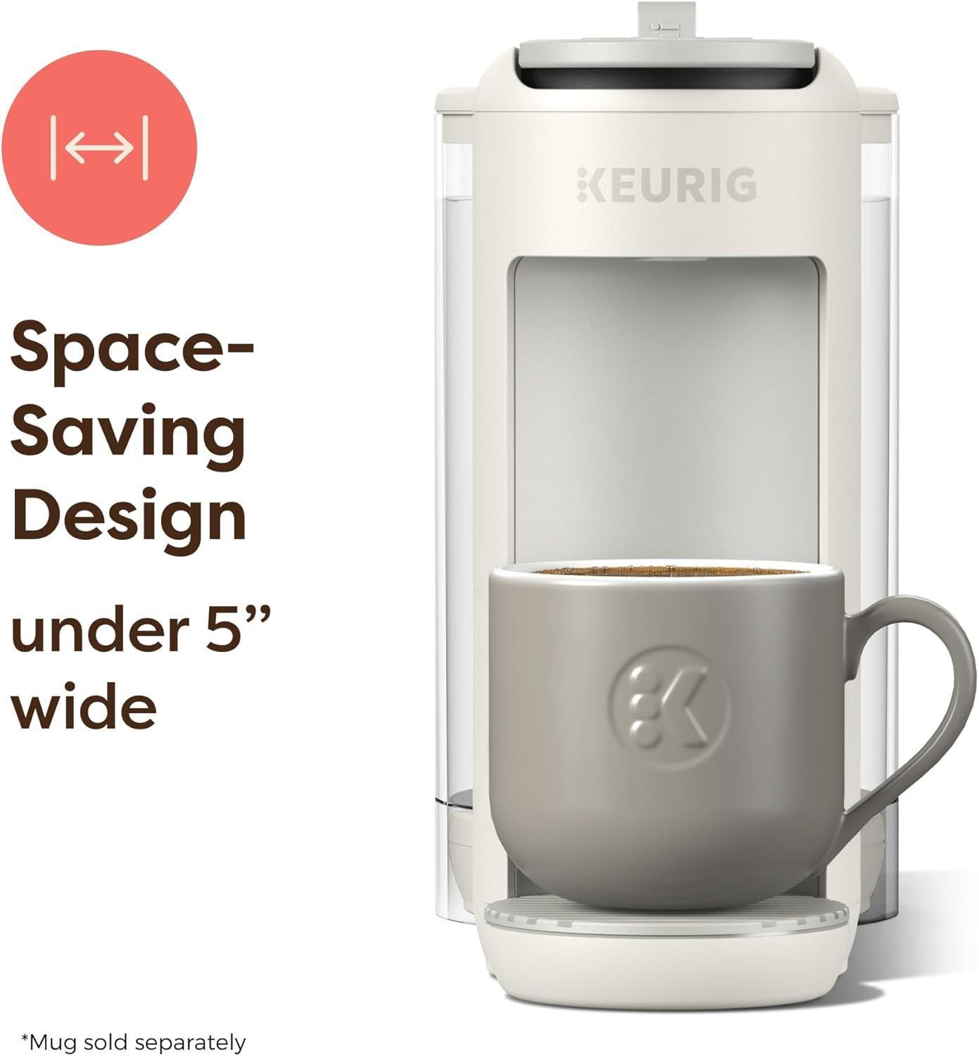 imageKeurig KMini Mate Plus SingleServe KCup Pod Coffee Maker Compact 3 Cup Sizes Brew Over Ice and Strong Button Features 50 oz Removable Reservoir Matte BlackWarm Stone