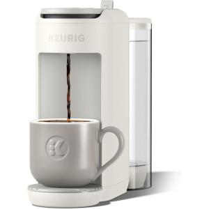 Keurig K-Mini Mate Plus Single-Serve K-Cup Pod Coffee Maker, Compact, 3 Cup Sizes, Brew Over Ice and Strong Button Features, 50 oz Removable Reservoir, Matte Black(Warm Stone)