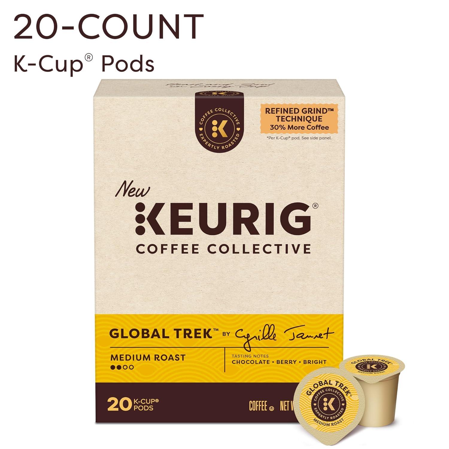 imageKeurig Coffee Collective Global Trek by Cyrille Jannet Medium Roast Coffee Single Serve Keurig KCup Pods 28 CountGlobal Trek