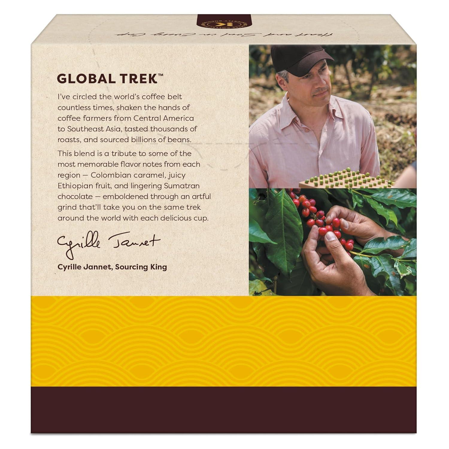 imageKeurig Coffee Collective Global Trek by Cyrille Jannet Medium Roast Coffee Single Serve Keurig KCup Pods 28 CountGlobal Trek