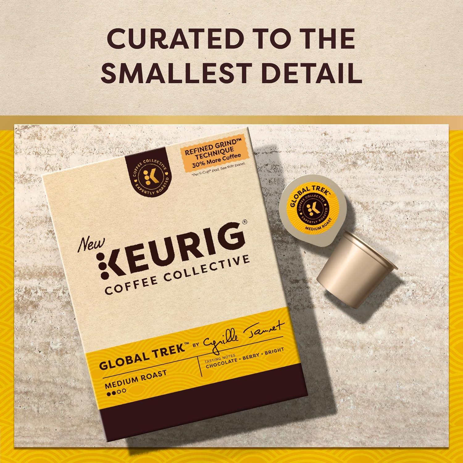 imageKeurig Coffee Collective Global Trek by Cyrille Jannet Medium Roast Coffee Single Serve Keurig KCup Pods 28 CountGlobal Trek
