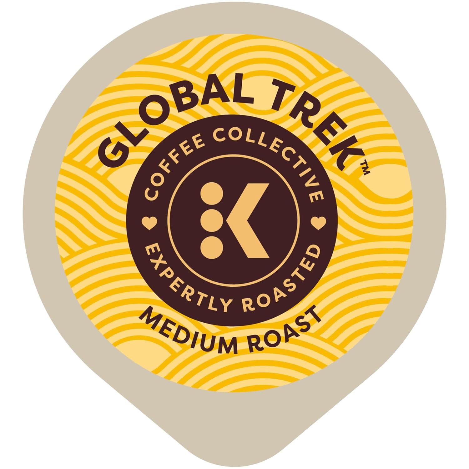 imageKeurig Coffee Collective Global Trek by Cyrille Jannet Medium Roast Coffee Single Serve Keurig KCup Pods 28 CountGlobal Trek