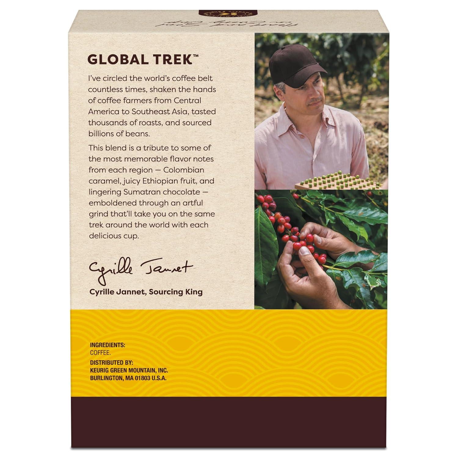 imageKeurig Coffee Collective Global Trek by Cyrille Jannet Medium Roast Coffee Single Serve Keurig KCup Pods 28 CountGlobal Trek