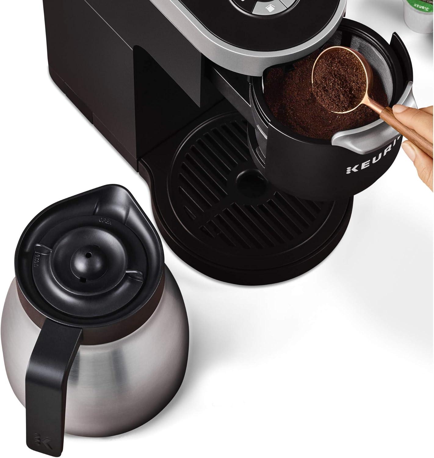 imageKeurig KDuo Plus Thermal Carafe Exclusively Compatible with Keurig KDuo Plus Coffee Maker Replacement Part Only Stainless Steel Finish