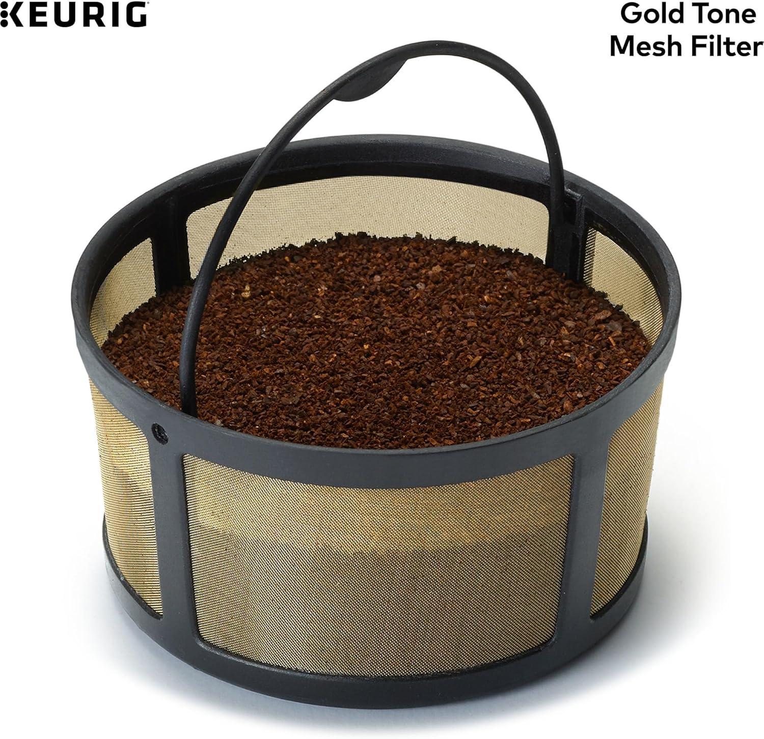 imageKeurig Reusable Mesh Ground Coffee Filter Compatible with KDuo Essentials and KDuo Brewers only EcoFriendly Way to Brew a Carafe Gold Tone MeshEcoFriendly Way to Brew a Carafe