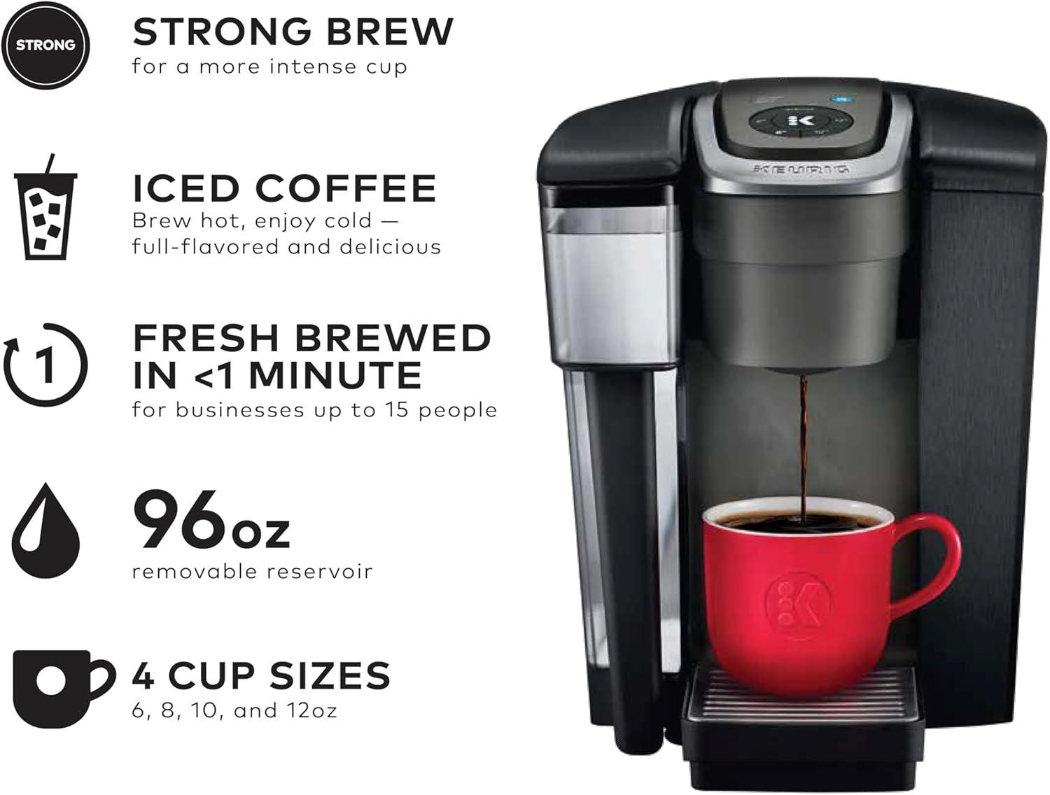 imageKeurig Small Office Coffee Station Bundle Includes K1550 Single Serve Coffee Maker 4 Value 48ct KCup Pod Coffee Boxes 192 Servings 1 KCupPod Merchandiser