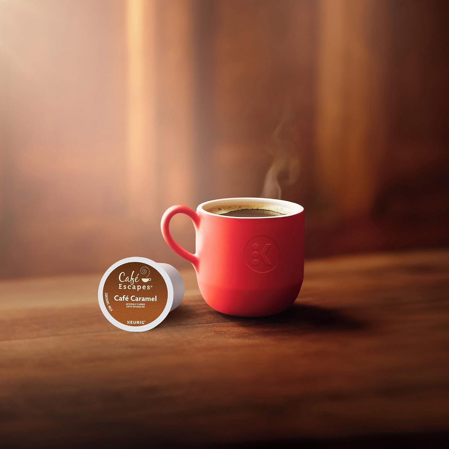 image:imageCafe Escapes Chai Latte Keurig SingleServe KCup Pods 96 CountCaramel