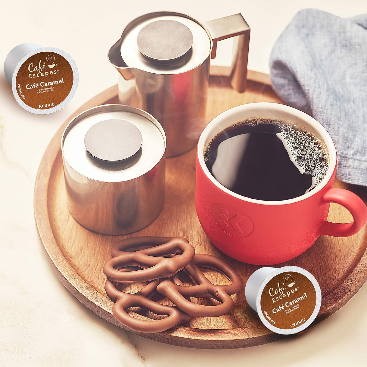 image:imageCafe Escapes Chai Latte Keurig SingleServe KCup Pods 96 CountCaramel